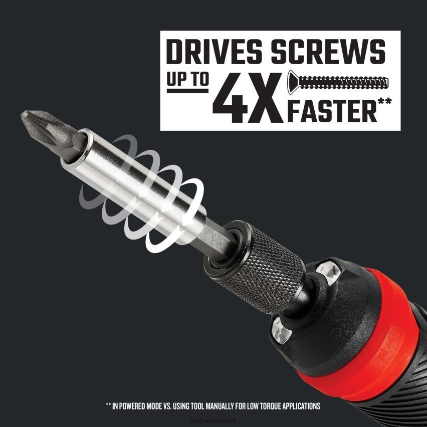 CRAFTSMAN כלי עבודה חשמליים מברג אלחוטי 4 וולט מקסימום 1/4 אינץ' (סוללה אחת כלולה ומטען כלול) 664RTT151