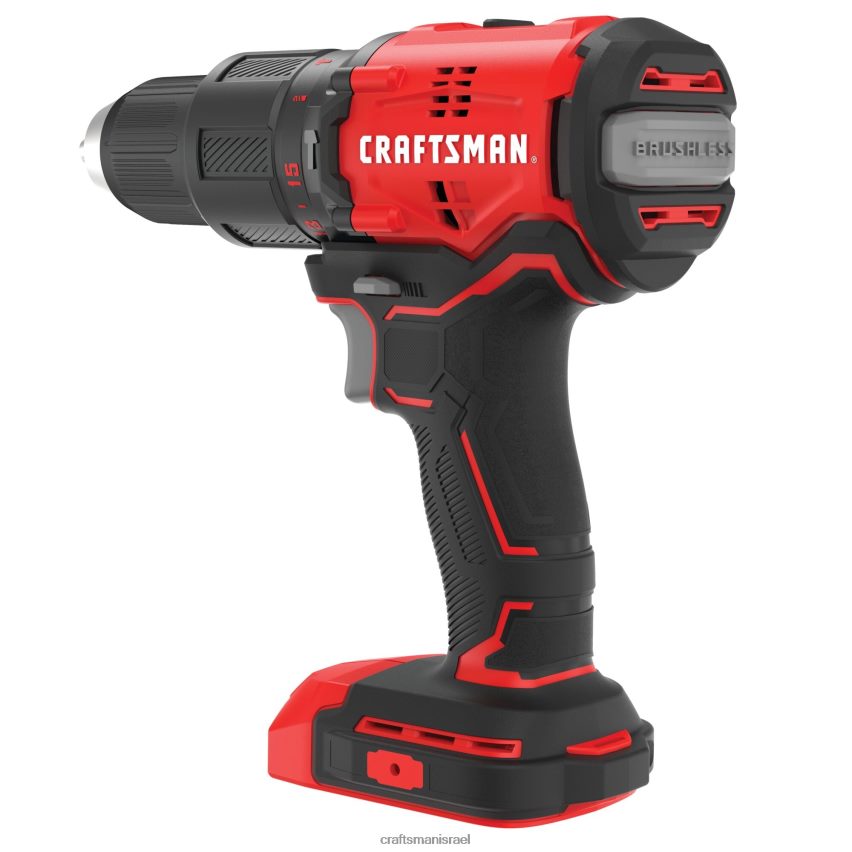 CRAFTSMAN כלי עבודה חשמליים v20 1/2-in 20 וולט max-amp מהירות משתנה מקדחה אלחוטית ללא מברשות (כלי חשוף) 664RTT104