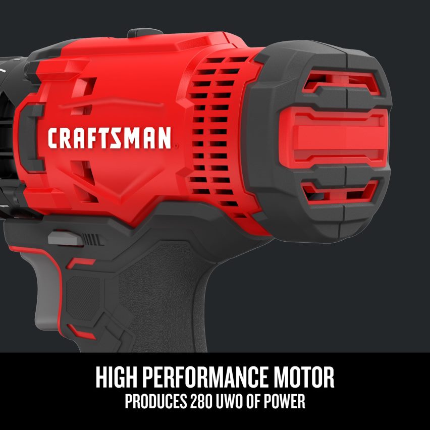 CRAFTSMAN כלי עבודה חשמליים v20 20 וולט מקסימום מקדחה אלחוטית 1/2 אינץ' (כולל סוללה אחת, מטען כלול) 664RTT148