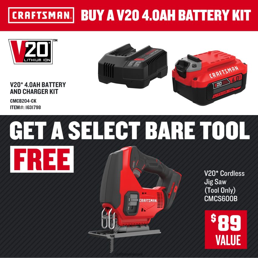 CRAFTSMAN כלי עבודה חשמליים v20 20 וולט מהירות משתנה מקסימלית פאזל אלחוטי ללא מפתח (כלי חשוף) 664RTT24