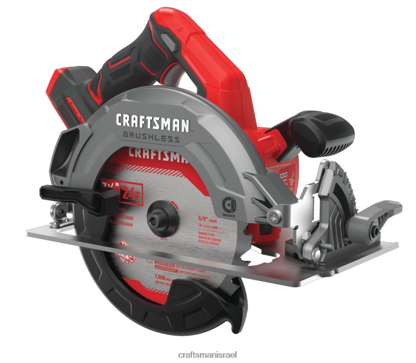 CRAFTSMAN כלי עבודה חשמליים v20 20 וולט מקסימום 7-1/4 אינץ' מסור עגול אלחוטי ללא מברשות (כלי חשוף) 664RTT42