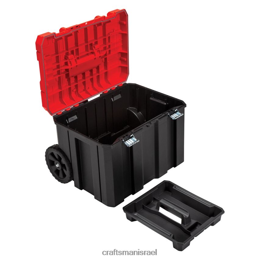 CRAFTSMAN כלי עבודה חשמליים v20 5 כלים 20 וולט מקסימום ערכת כלי עבודה משולבים עם מארז רך ומערכת versastack גלגלי פלסטיק אדומים של 20 אינץ' ארגז כלים ננעל 664RTT57